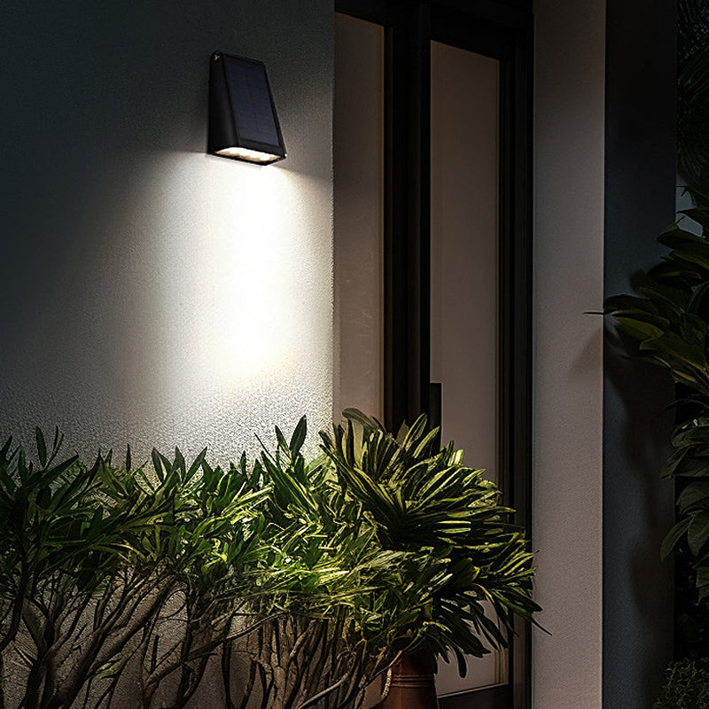 90° Adjustable Intelligent LED Waterproof Black Modern Solar Wall Lights - Lumpaz