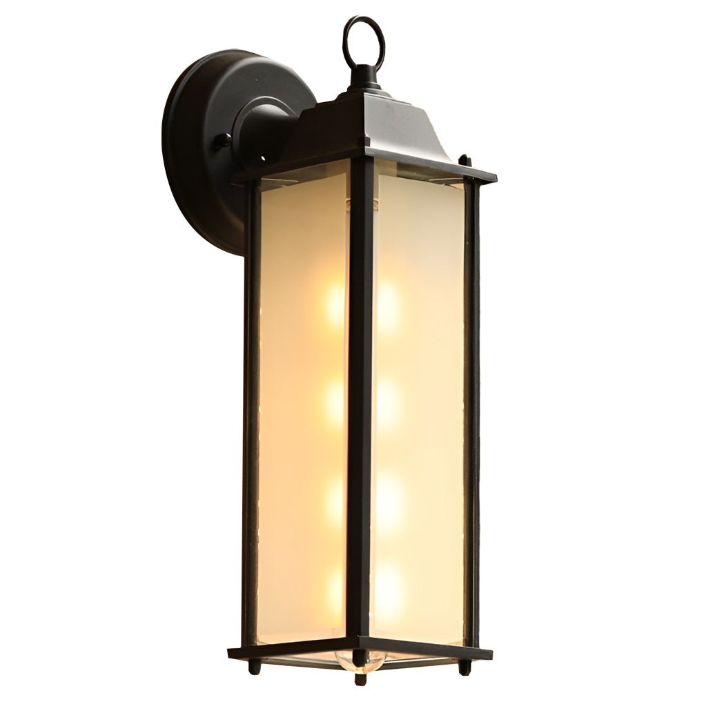 Square Glass Wall Lamp Outdoor Wall Sconce Lighting LED Waterproof Wall Lights - Lumpaz