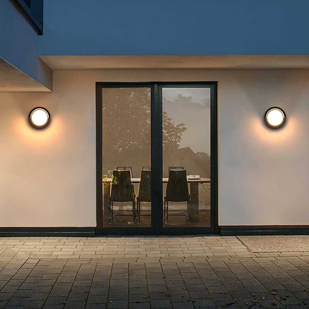 Modern Outdoor Round Square Waterproof Wall Light for Villa Garden Balcony Door Front - Lumpaz