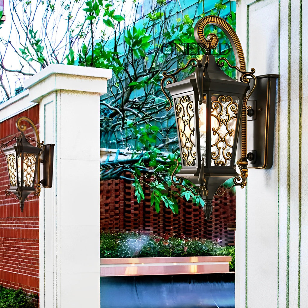 Retro Pattern Outdoor Waterproof European Style Wall Lamp Exterior Lights - Lumpaz