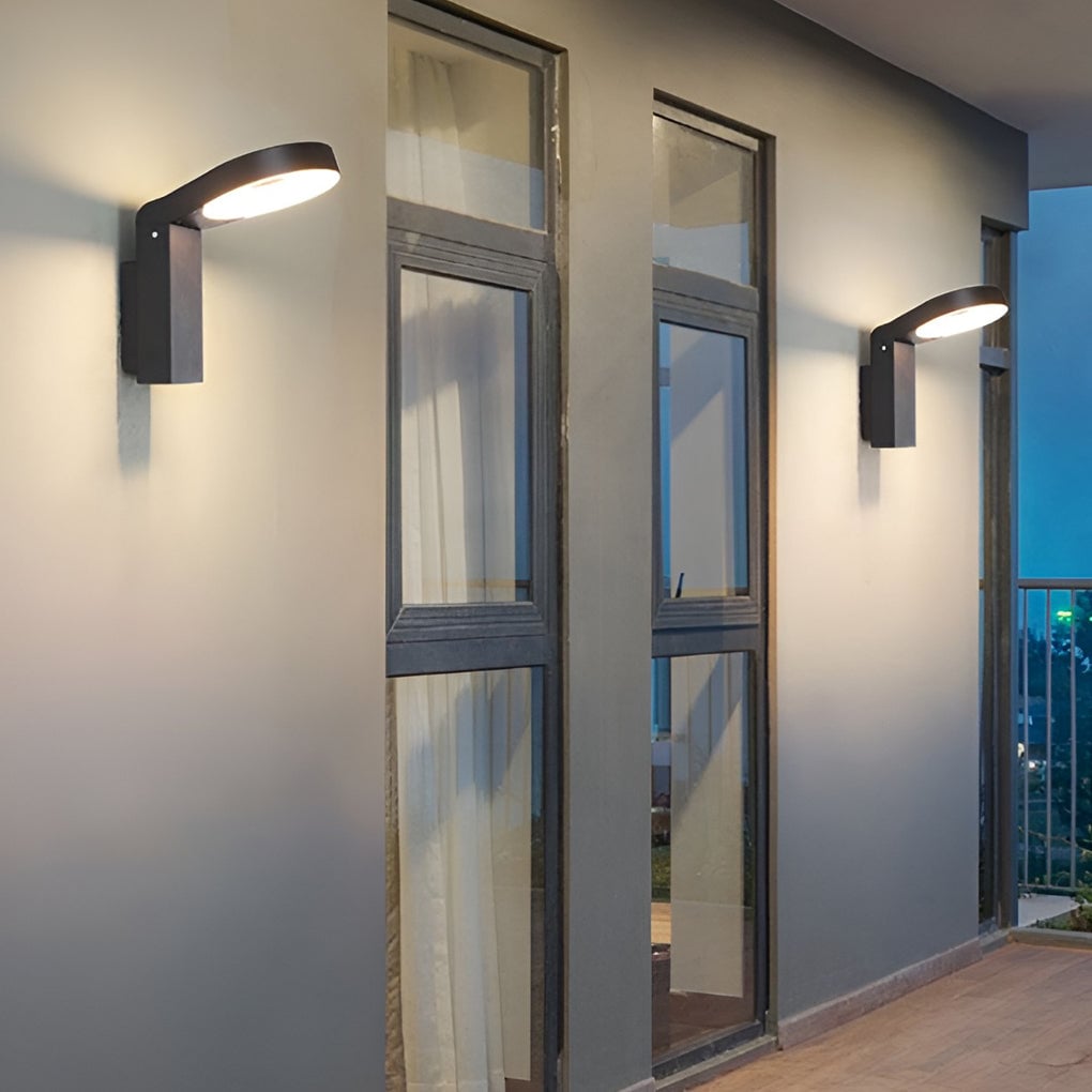 Spoon-shaped Waterproof 18W LED Black Modern Wall Lamp Pathway Lights - Lumpaz