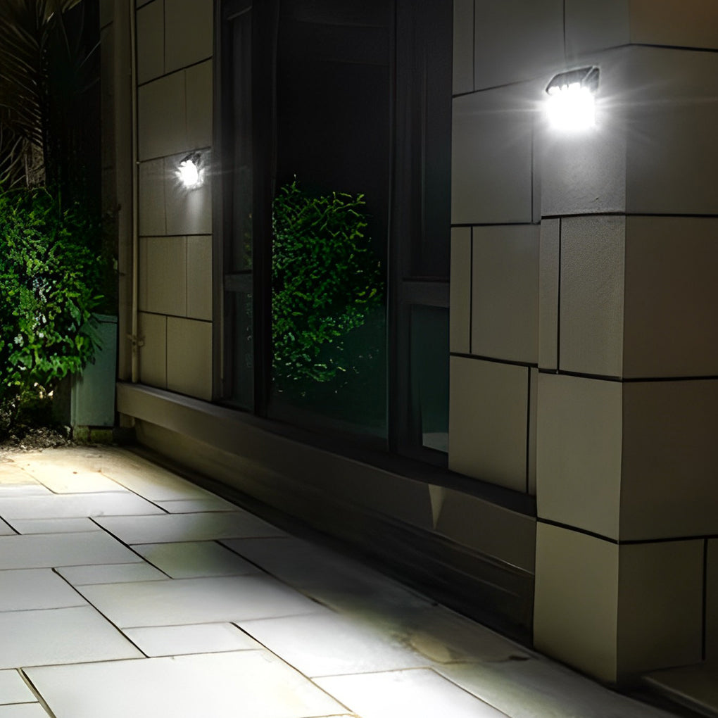 Rectangular Waterproof LED Motion Sensor Solar Wall Lights Outdoor Wall Lamp - Lumpaz