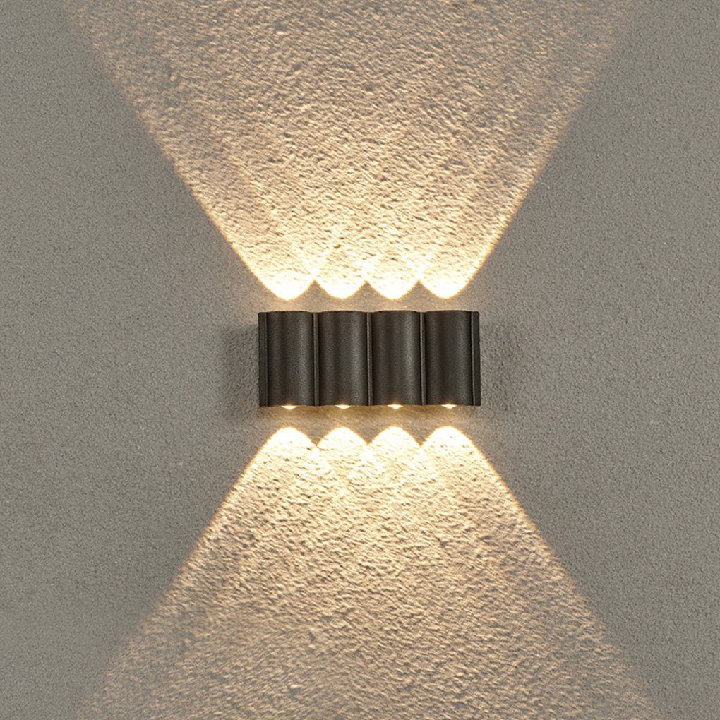 Creative Wave Arc Design Up and Down Lights LED Outdoor Wall Lights Wall Sconces Waterproof - Lumpaz