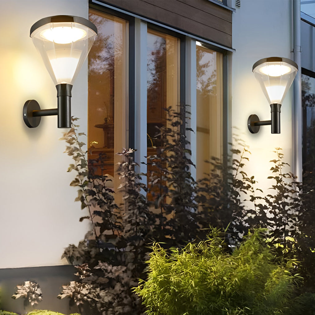 Geometric Waterproof LED Modern Outdoor Plug in Wall Lamp Wall Sconce Lighting - Lumpaz