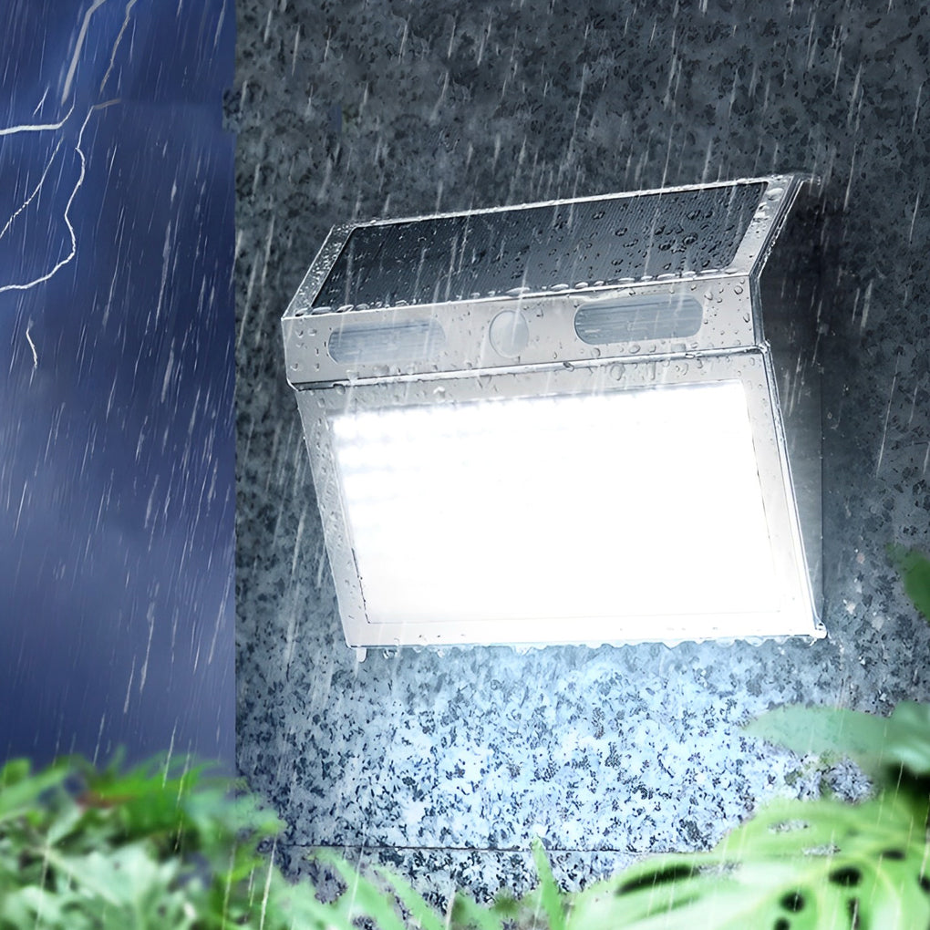 Rectangular Waterproof LED Motion Sensor Solar Wall Lights Outdoor Wall Lamp - Lumpaz