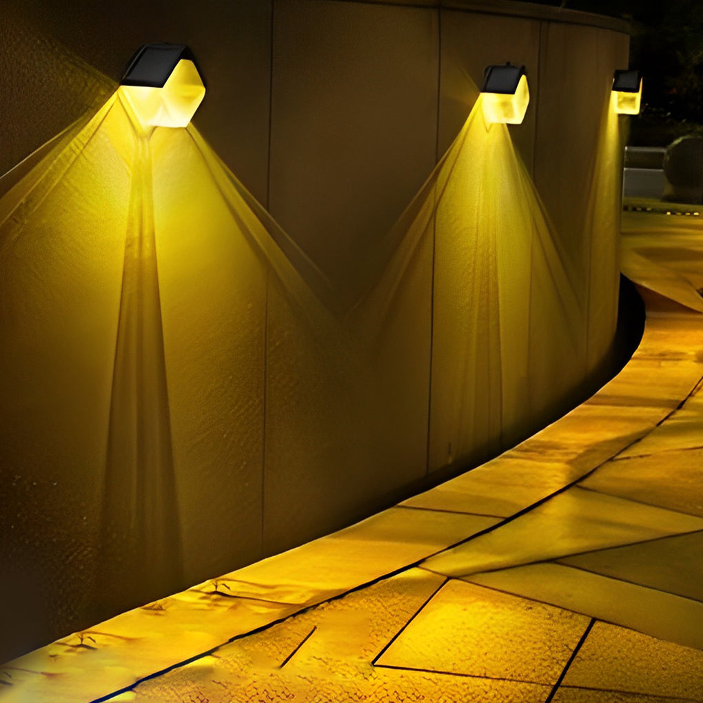 2Pcs Waterproof LED Multi Color Light Modern Solar Wall Washer Light - Lumpaz