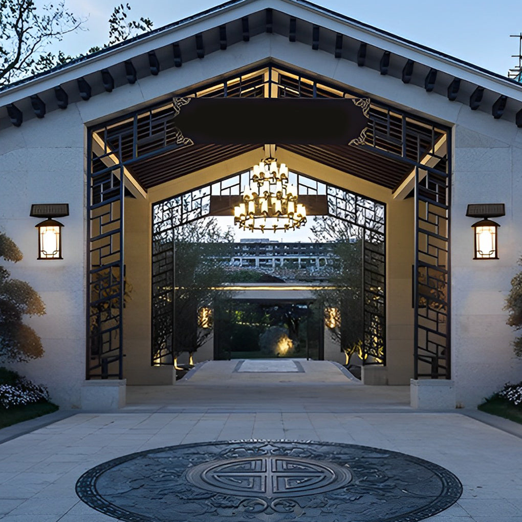 Vintage Waterproof LED Dimmable with Remote Solar Wall Lights Outdoor - Lumpaz