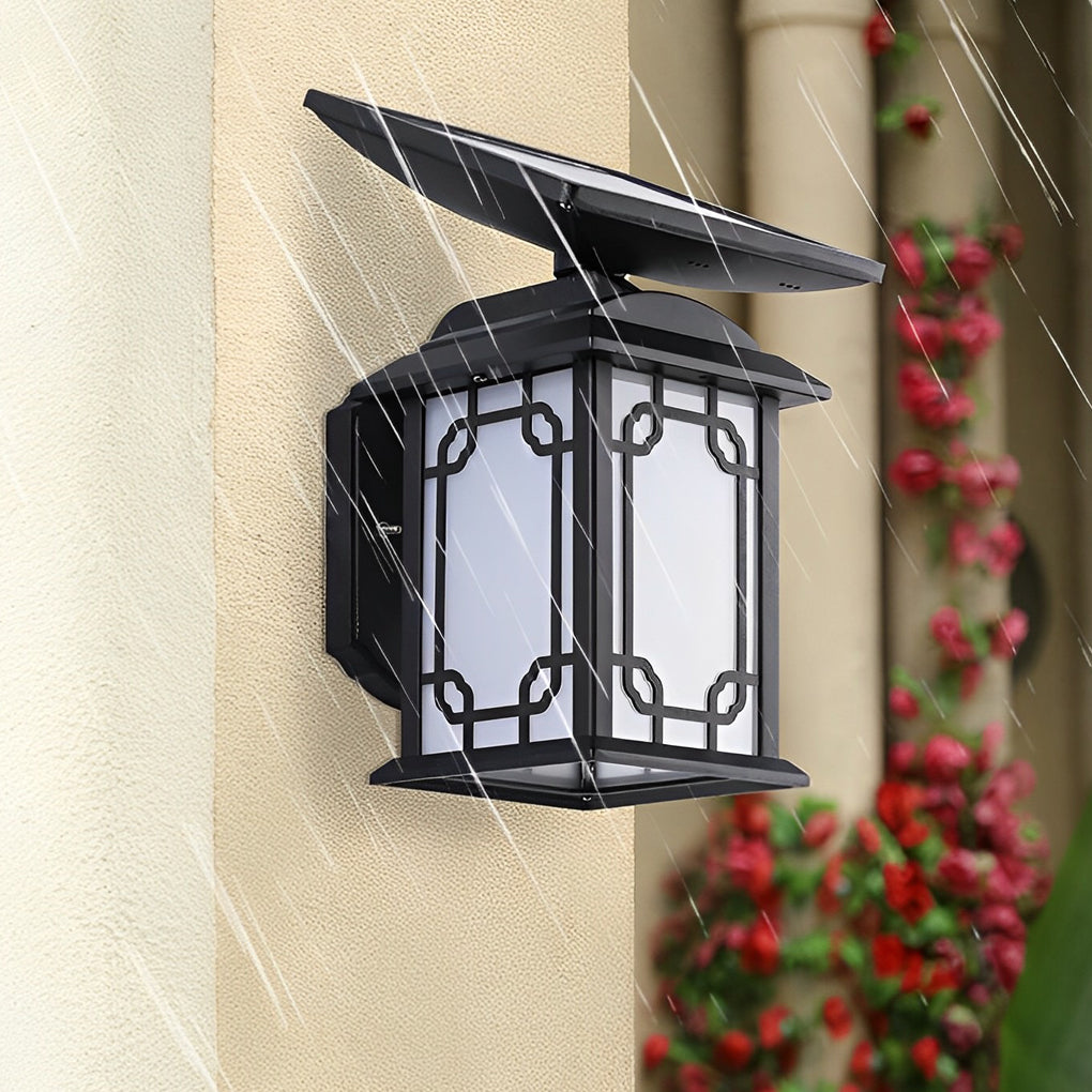 Vintage Waterproof LED Dimmable with Remote Solar Wall Lights Outdoor - Lumpaz