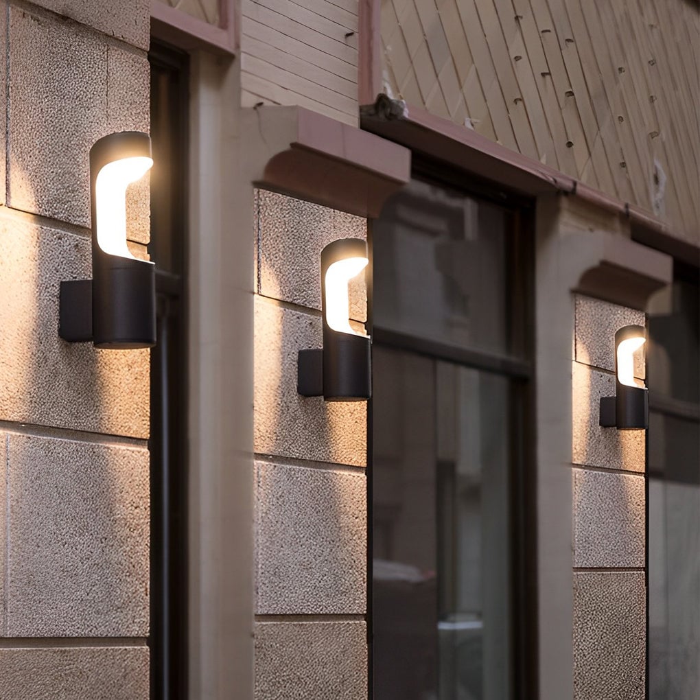 Creative LED Waterproof Black Modern Outdoor Wall Lamp Exterior Lights - Lumpaz