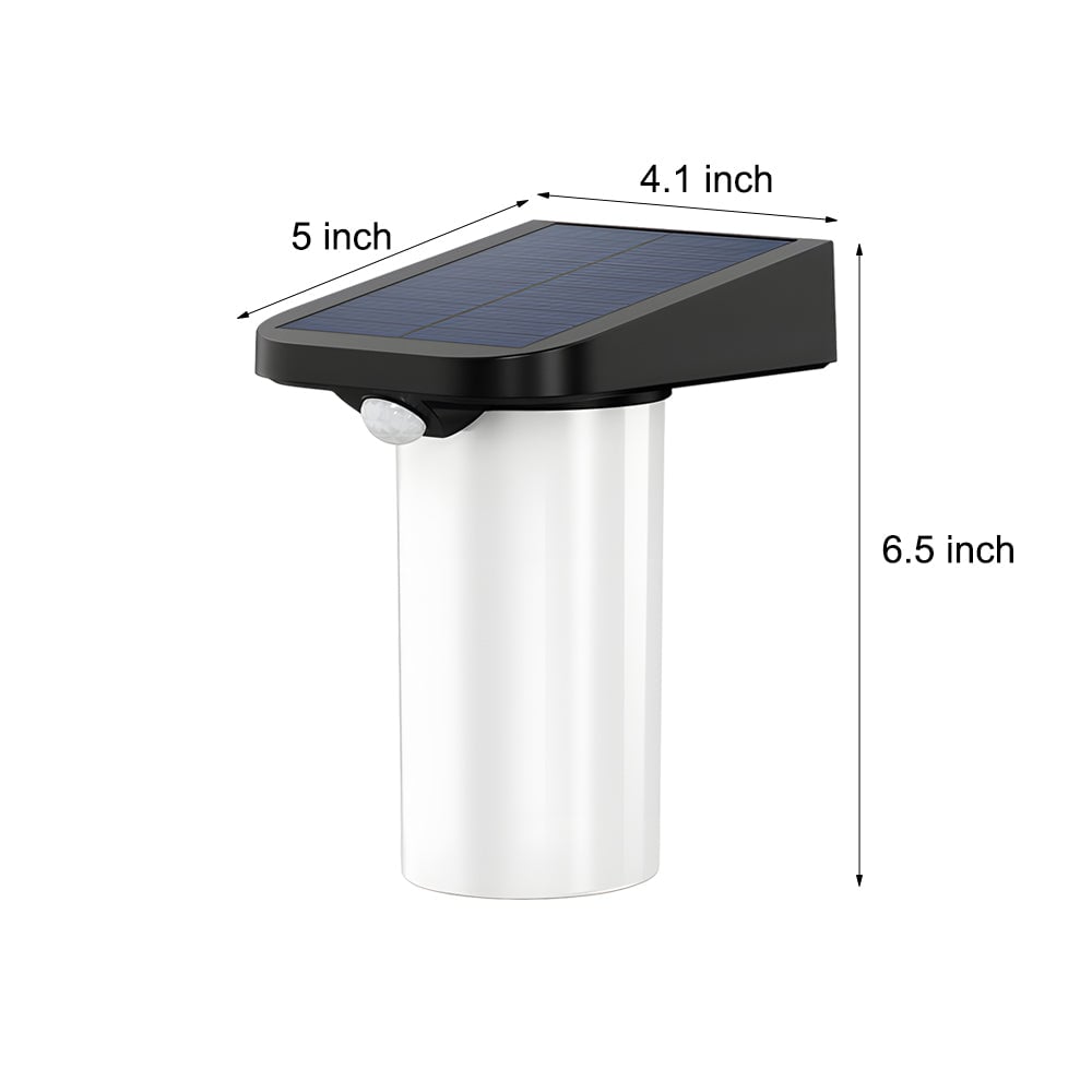 Modern LED Black Outdoor Solar Wall Lights with Motion Sensor - Lumpaz