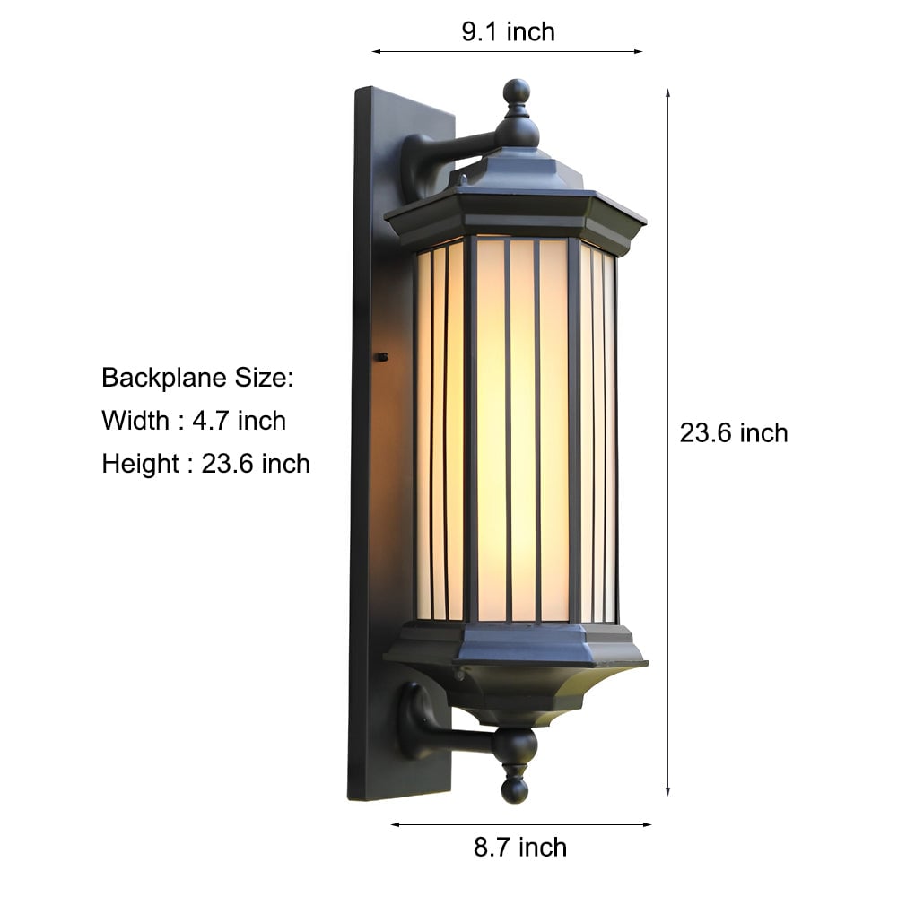Retro Creative Outdoor Waterproof Black Modern Exterior Wall Lights - Lumpaz