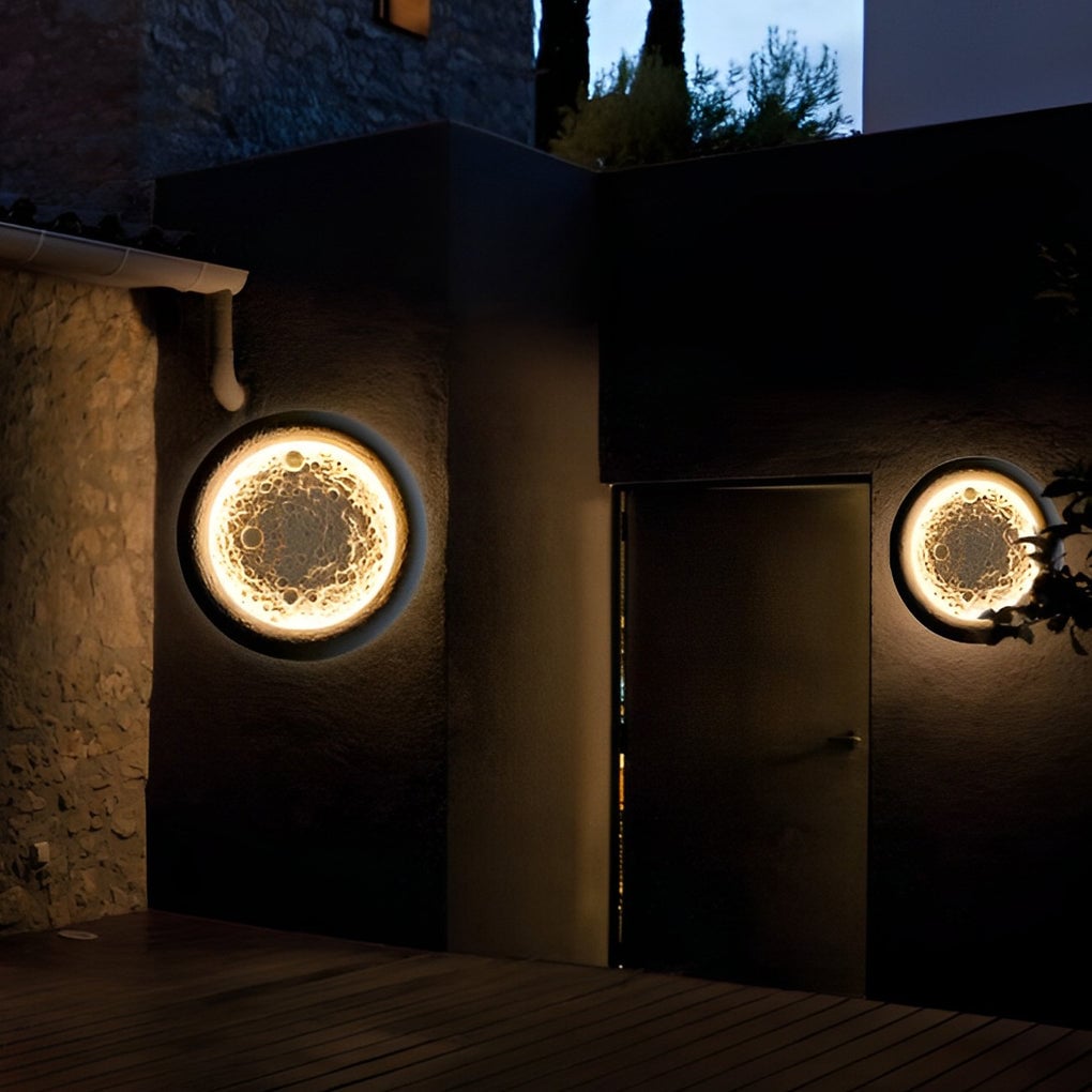 Moon Craters Design LED Waterproof Modern Outdoor Wall Lamp Exterior Lights - Lumpaz
