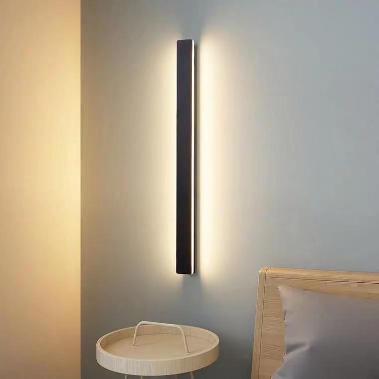 Waterproof Long Strip LED Wall Lamp Outdoor Wall Lights Black Porch Lights - Lumpaz