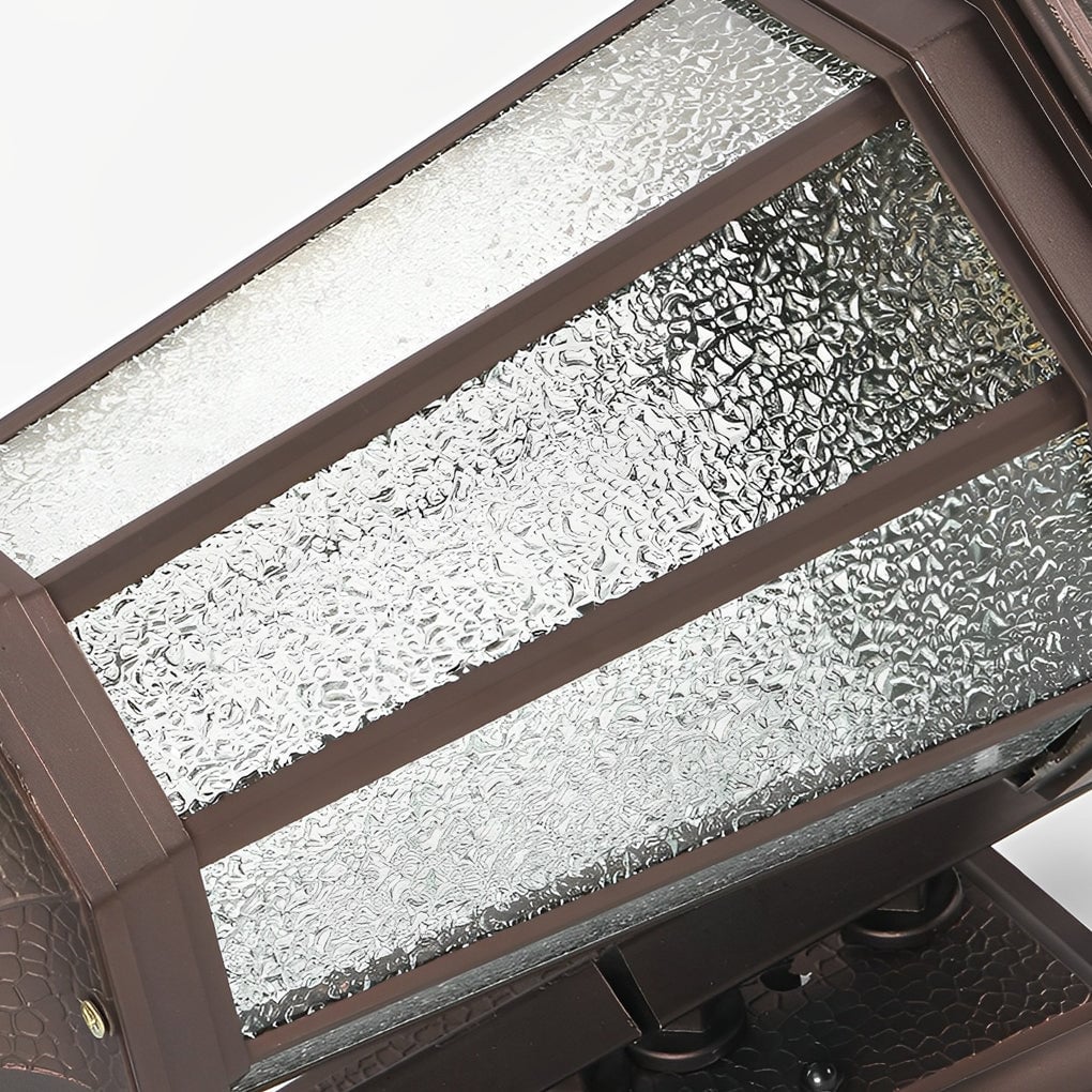 Waterproof Retro Aluminum Glass Shade European Style Outdoor Wall Lights - Lumpaz