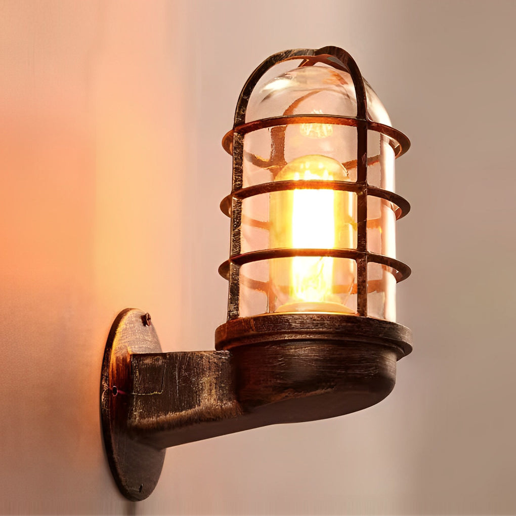 Retro Cage Shape LED 4w Waterproof American-style Outdoor Wall Lamp - Lumpaz