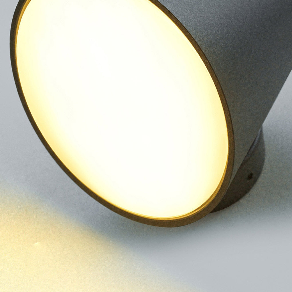 Cone Shape LED Waterproof Black Modern Outdoor Wall Lamp Exterior Lights - Lumpaz