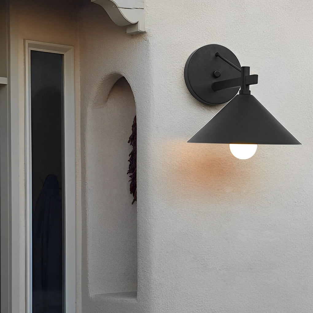 Conical Simple Waterproof Retro American-style Outdoor Wall Sconce Lighting - Lumpaz
