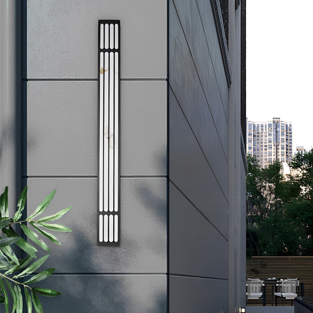 31.5 In. Long Strip Rectangular Waterproof Black Outdoor Wall Lamp - Lumpaz