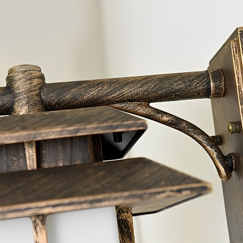 Vintage Glass Aluminum Waterproof European Style Outdoor Wall Sconces Lighting - Lumpaz