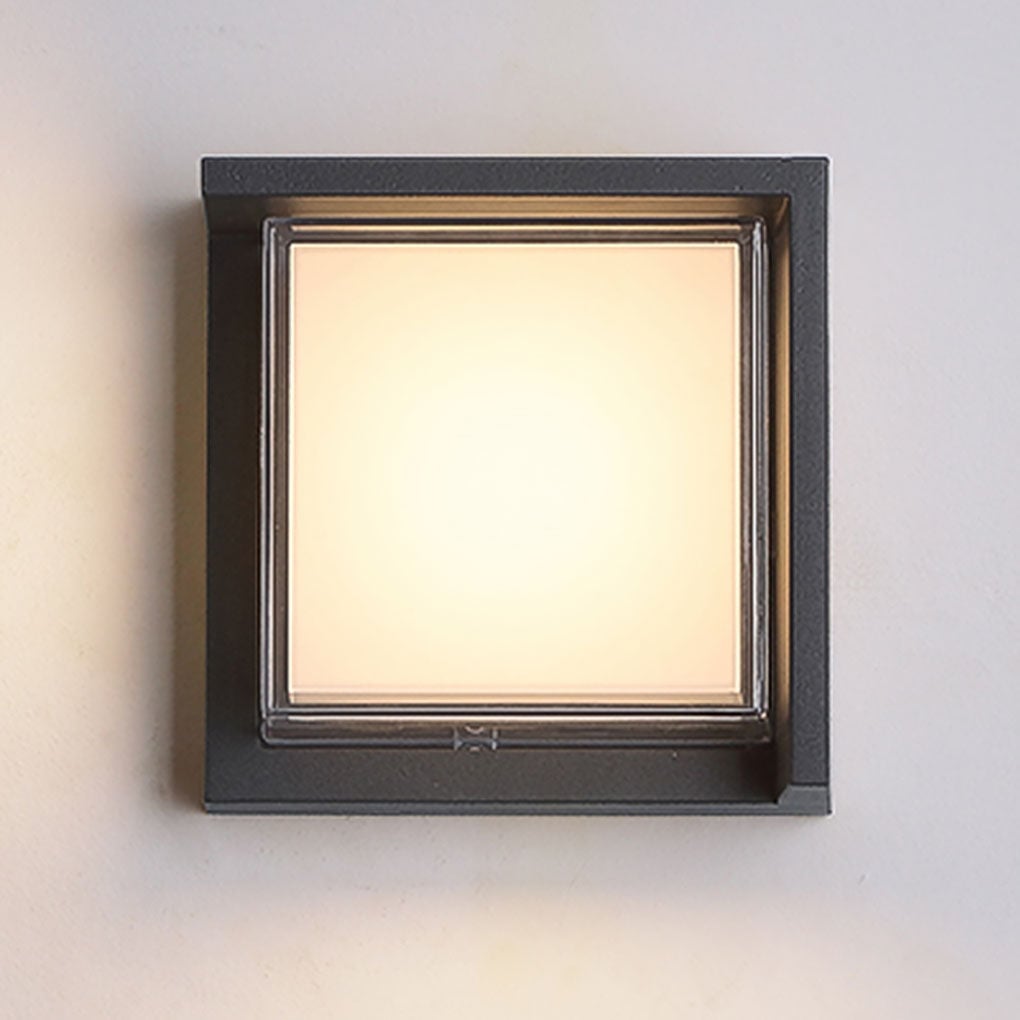 Modern Outdoor Round Square Waterproof Wall Light for Villa Garden Balcony Door Front - Lumpaz