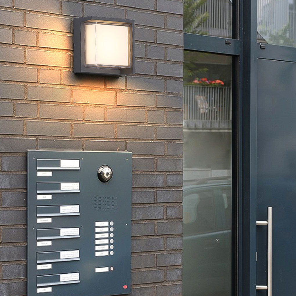 Modern Outdoor Round Square Waterproof Wall Light for Villa Garden Balcony Door Front - Lumpaz