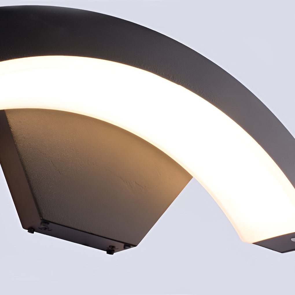 Creative Moon Curved Wall Sconce Motion Sensor Waterproof LED Wall Lamp Outdoor Indoor - Lumpaz