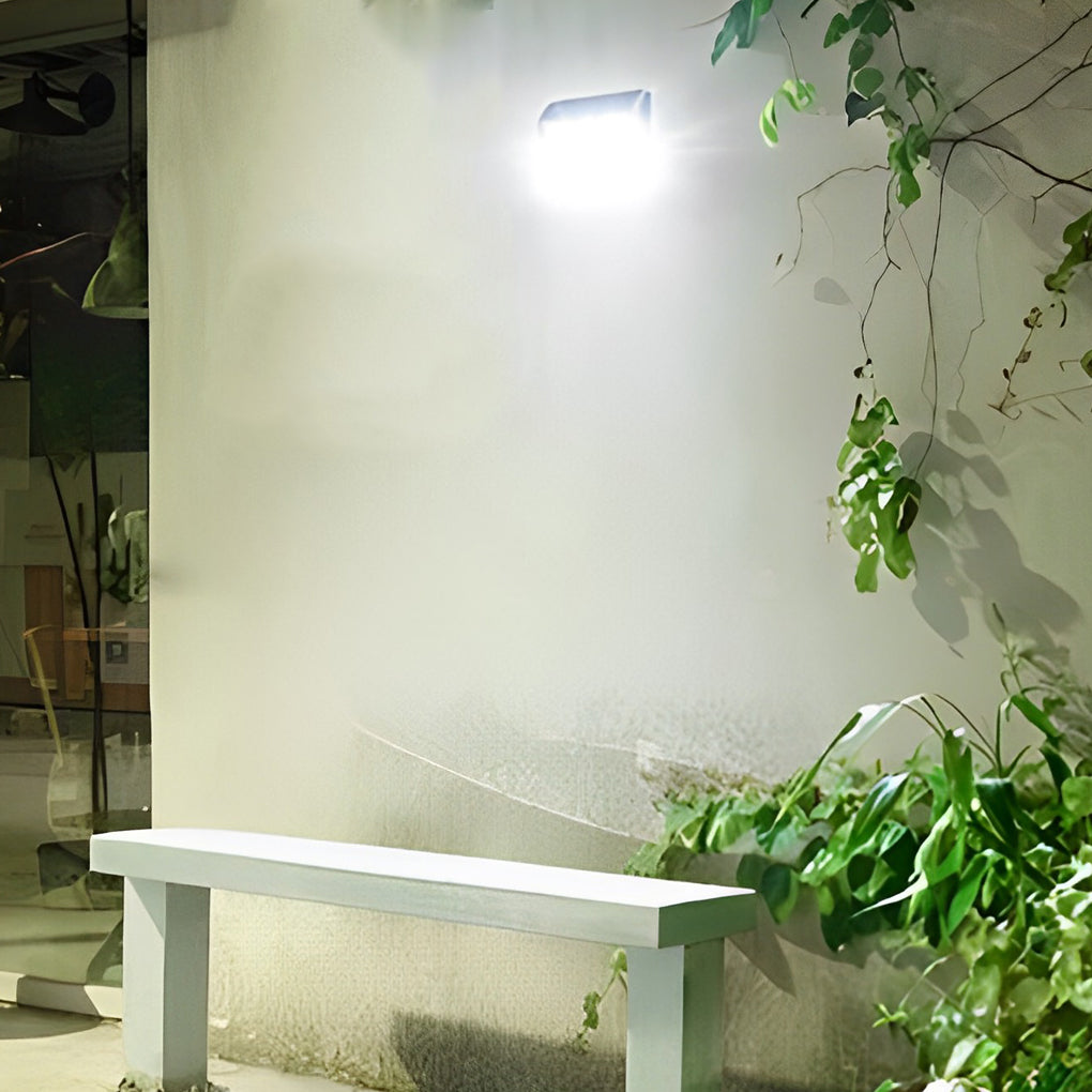 Rectangular Waterproof LED Motion Sensor Solar Wall Lights Outdoor Wall Lamp - Lumpaz