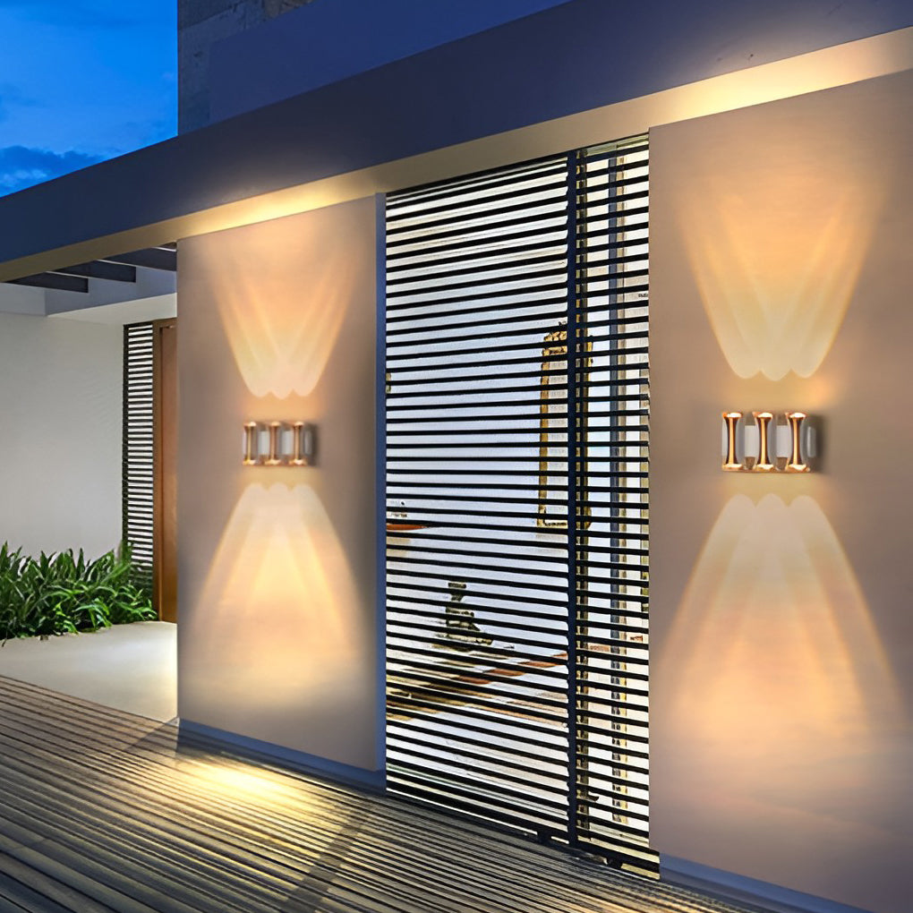 Waterproof Up and Down Lights LED Modern Outdoor Wall Sconce Lighting - Lumpaz
