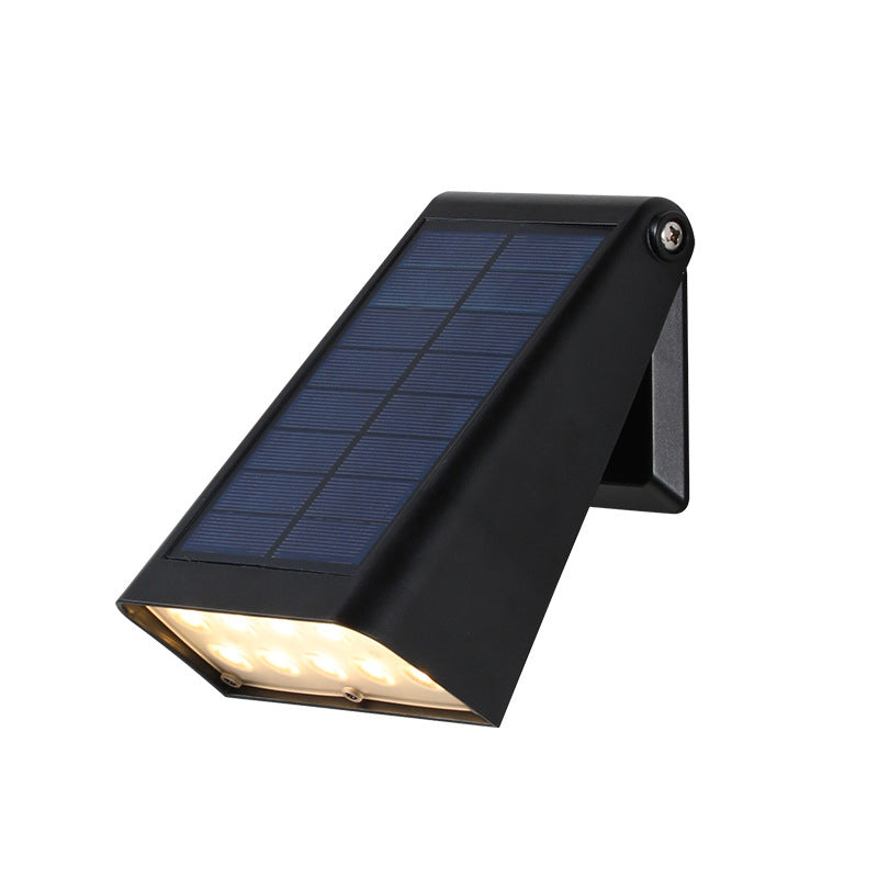 90° Adjustable Intelligent LED Waterproof Black Modern Solar Wall Lights - Lumpaz