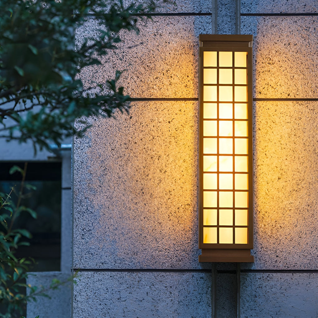 Classic Rectangular T5 Waterproof Vintage Outdoor Wall Lights Fixture - Lumpaz
