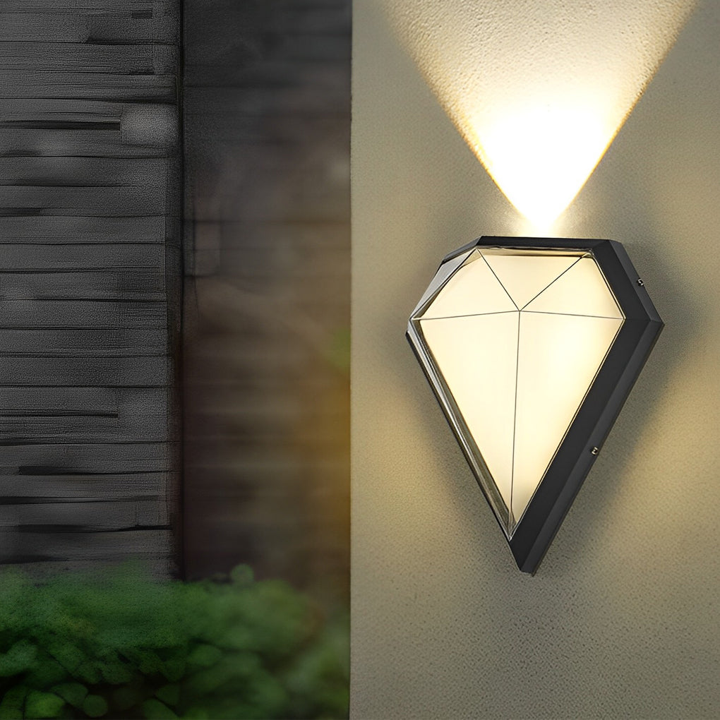 Creative Geometric LED Waterproof Black Modern Wall Lamp Exterior Lights - Lumpaz