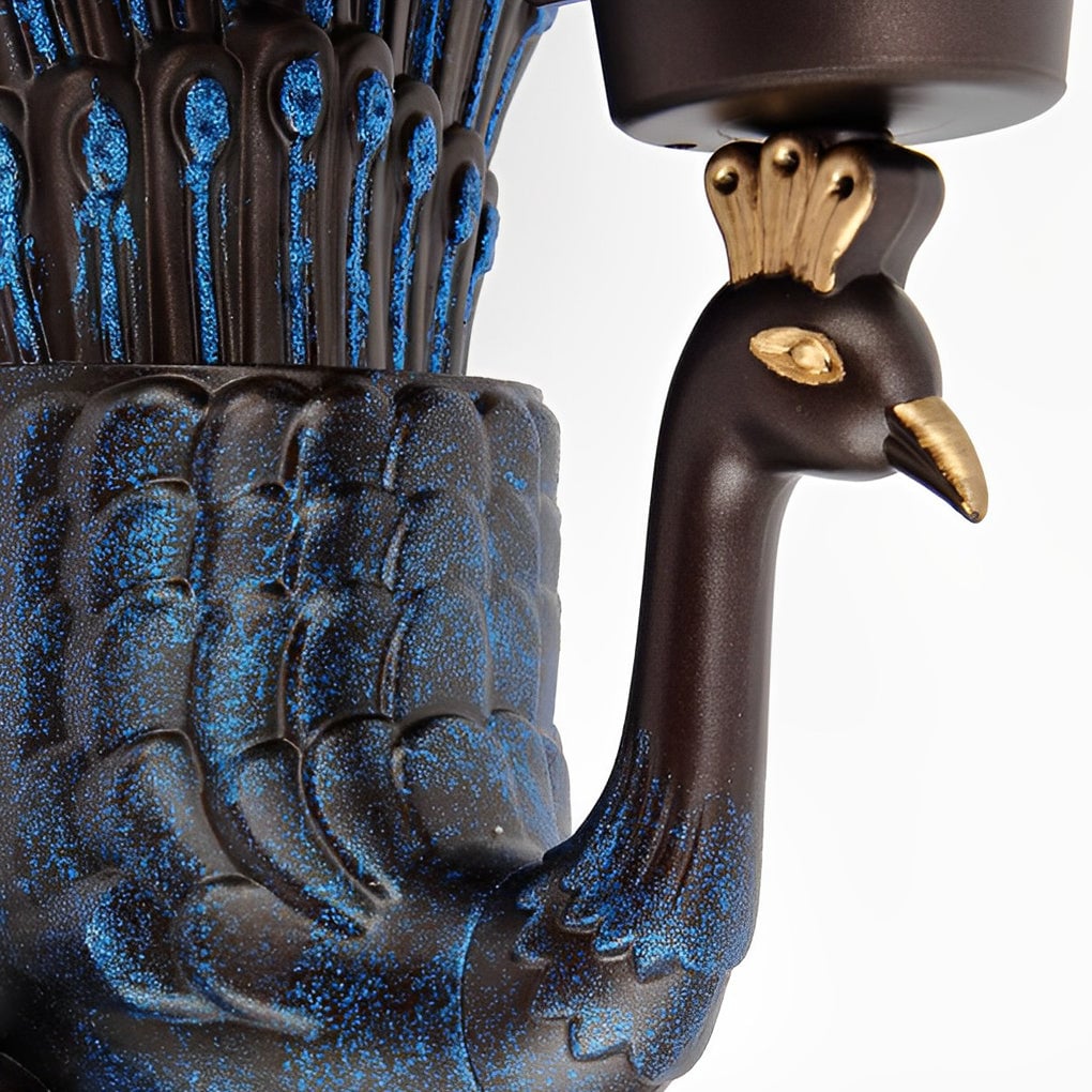 Waterproof Retro Peacocks Aluminum European Style Outdoor Wall Light - Lumpaz