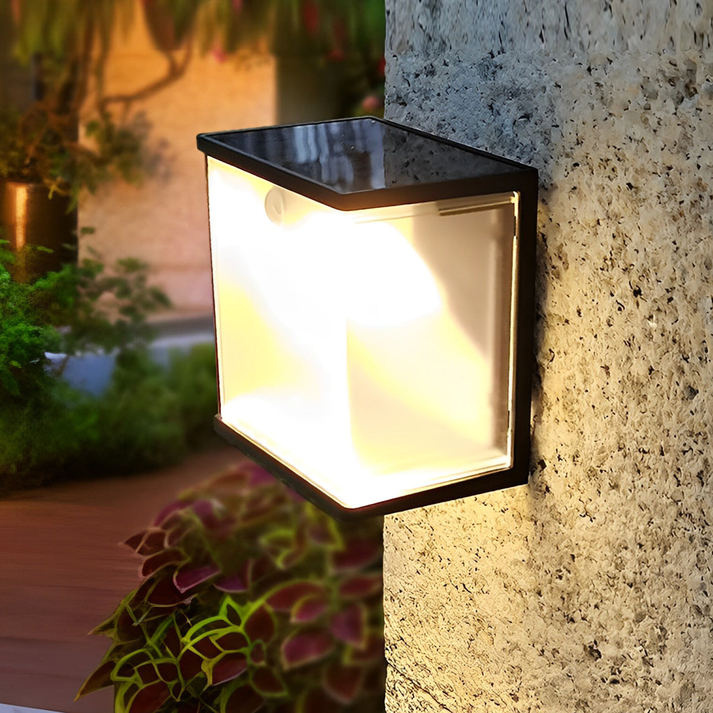 Square Intelligent Motion Sensor LED Waterproof Solar Outdoor Lights - Lumpaz