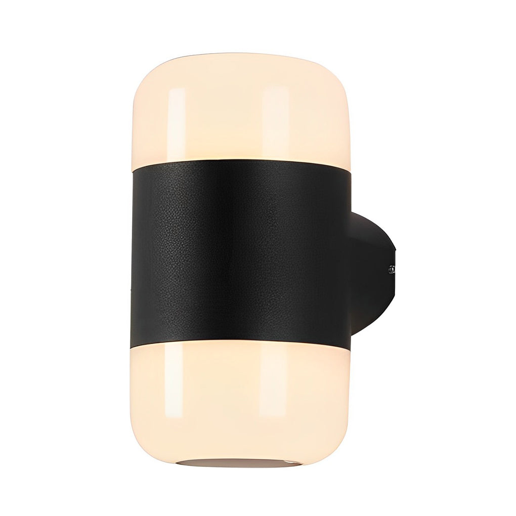 Round Up and Down Light LED Waterproof Black Modern Outdoor Wall Lamp - Lumpaz