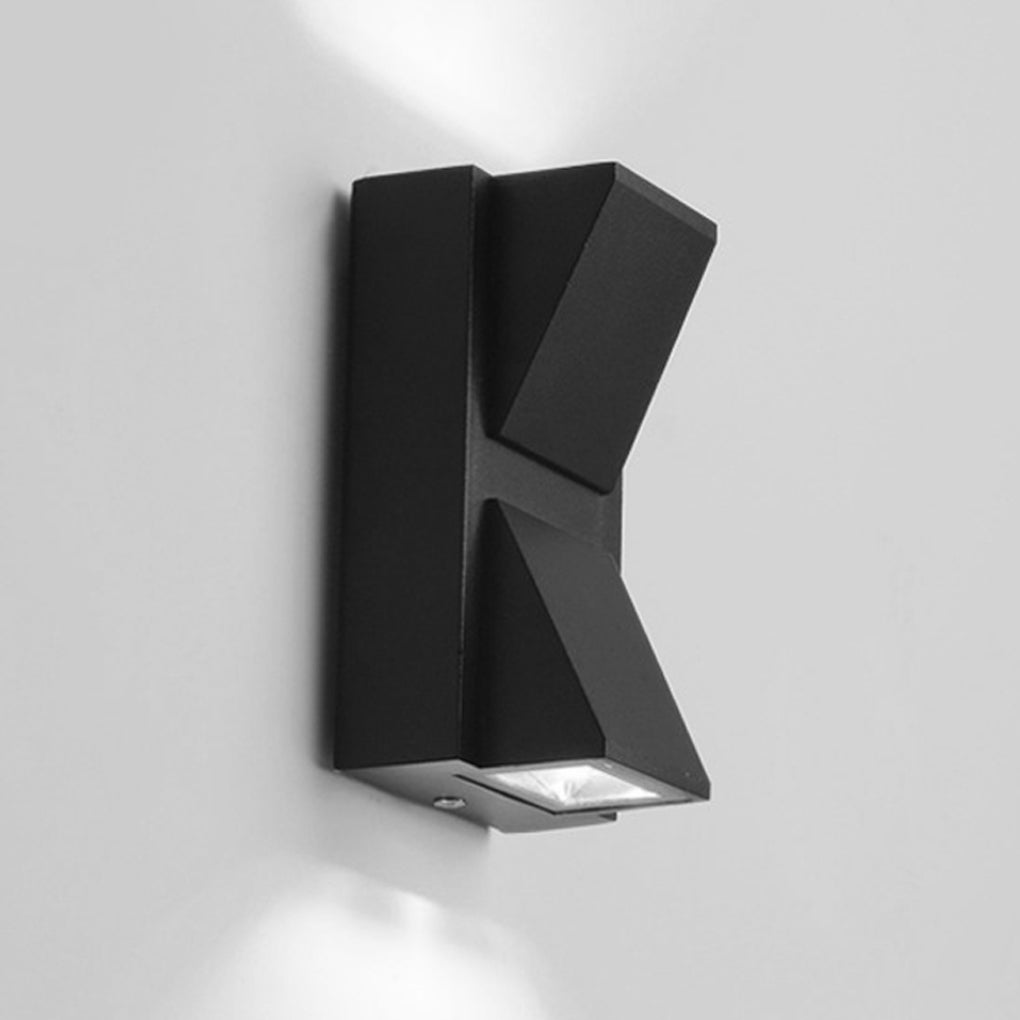 Waterproof LED Up And Down Lighting Black Modern Outdoor Wall Lights - Lumpaz