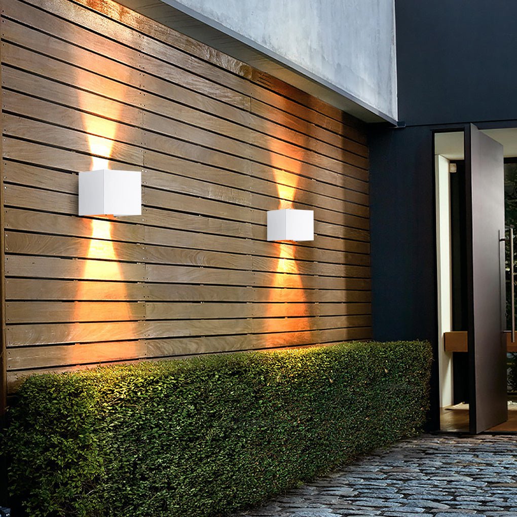 Square Waterproof Up Down Lighting Adjustable Modern Exterior Lights - Lumpaz