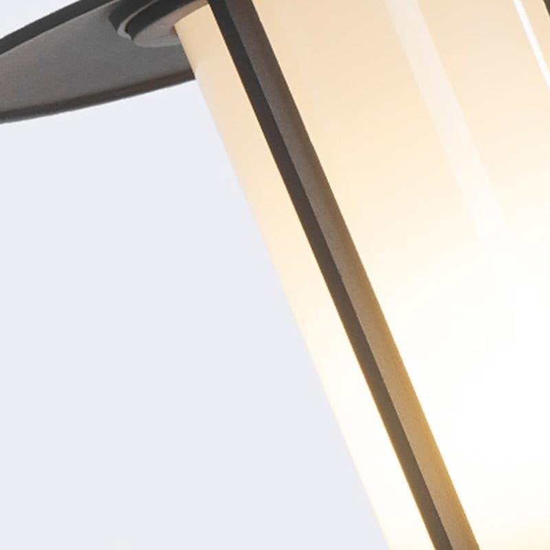 Top Hats Shape Aluminum LED Waterproof Black Retro Outdoor Wall Lights - Lumpaz