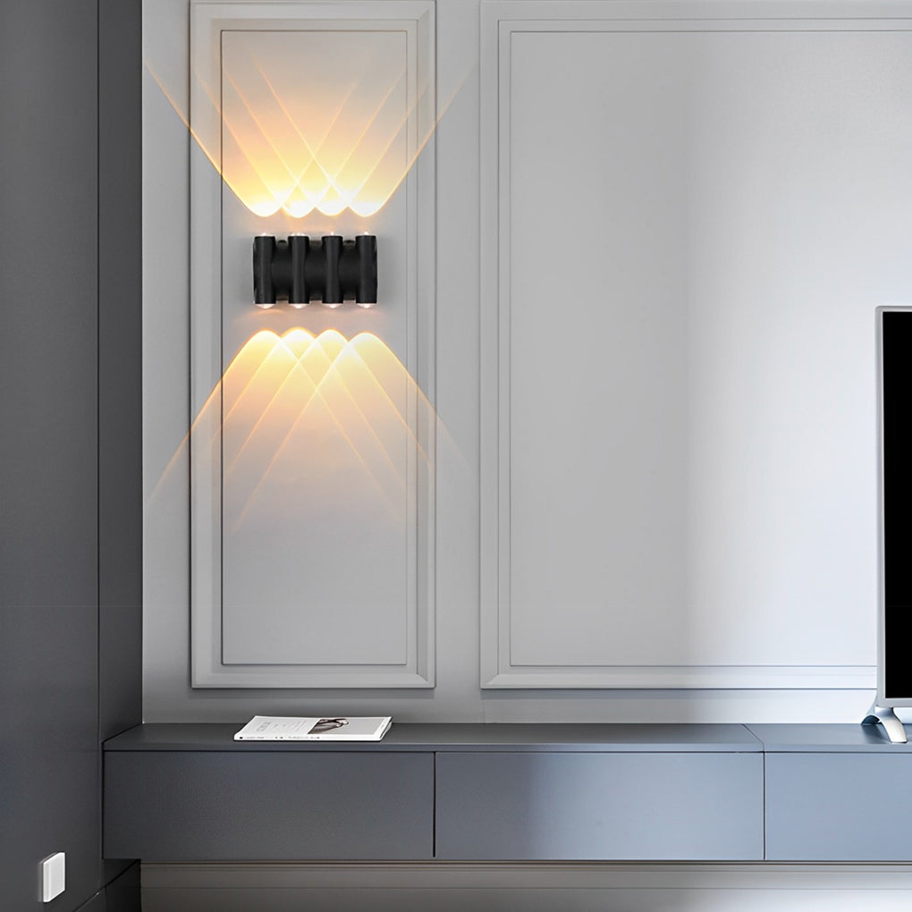 Up and Down Light LED Waterproof Black Modern Wall Washer Light Wall Lamp - Lumpaz