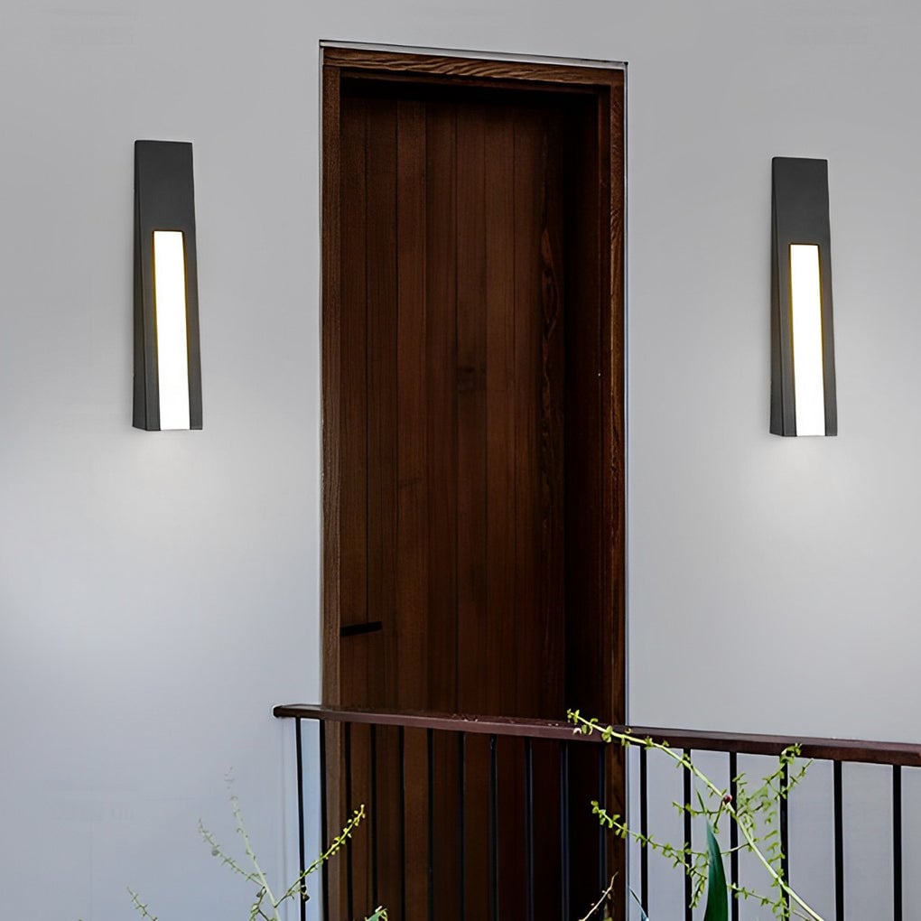 Minimalist LED Waterproof Black Modern Outdoor Wall Lamp Exterior Lights - Lumpaz