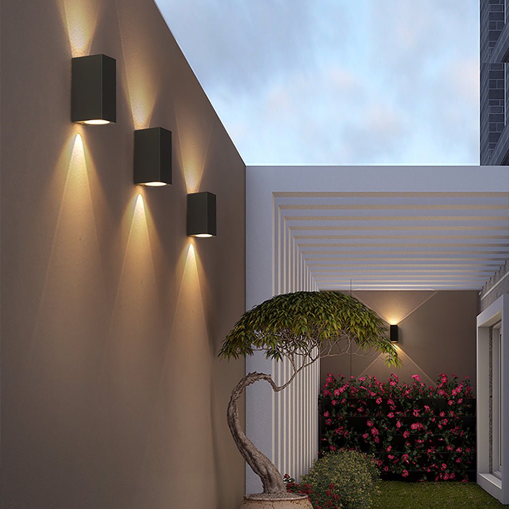 Modern Square Design Outdoor Waterproof Wall Light for Villa Courtyard Balcony - Lumpaz