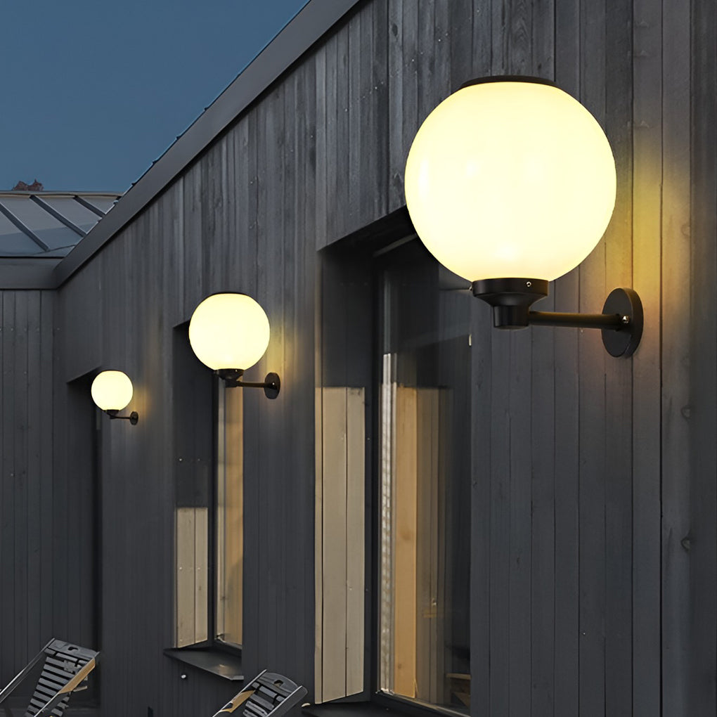 Round Three Step Dimming LED Modern Solar Wall Lights Outdoor Wall Lamp - Lumpaz