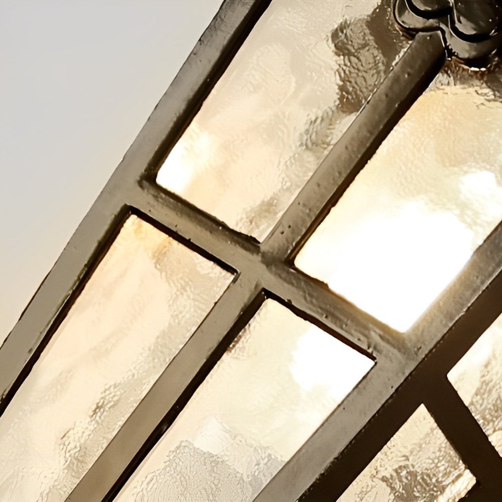 Vintage Glass Waterproof Black European-style Outdoor Wall Lamp Exterior Lights - Lumpaz