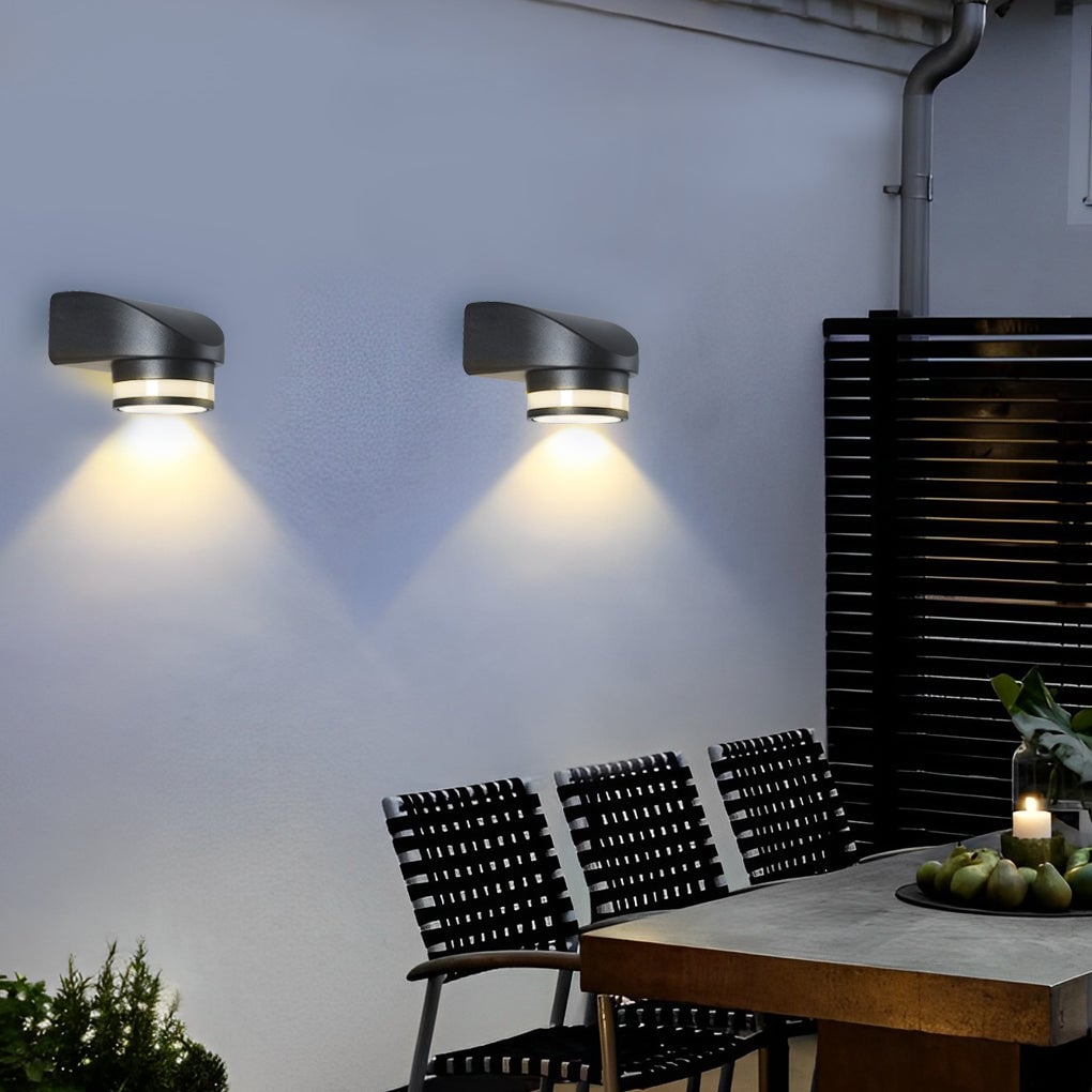 Round Up and Dawn Light LED Waterproof Black Outdoor Wall Washer Lights - Lumpaz