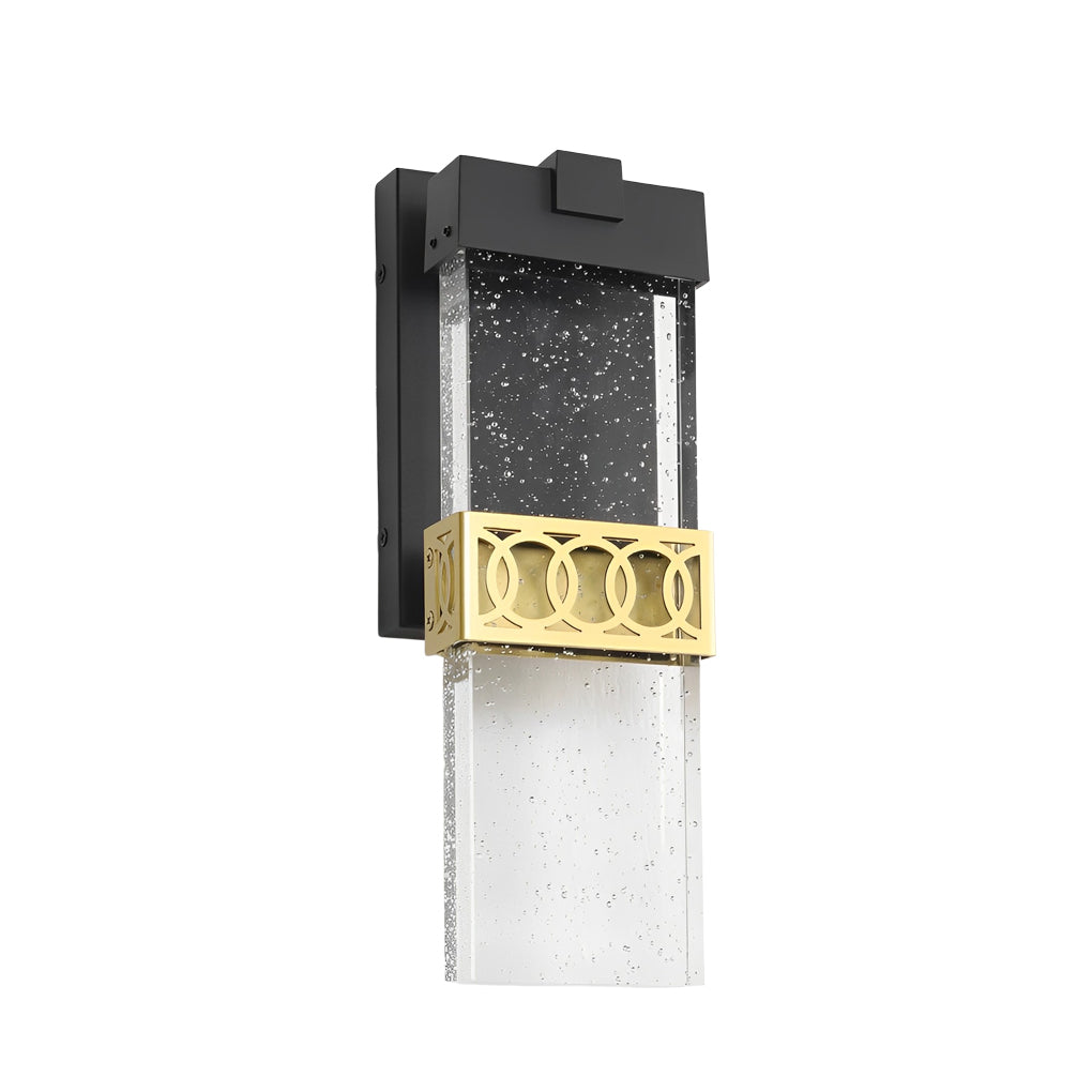 Bubbles Crystal LED Waterproof Black Simple Modern Outdoor Wall Lights - Lumpaz