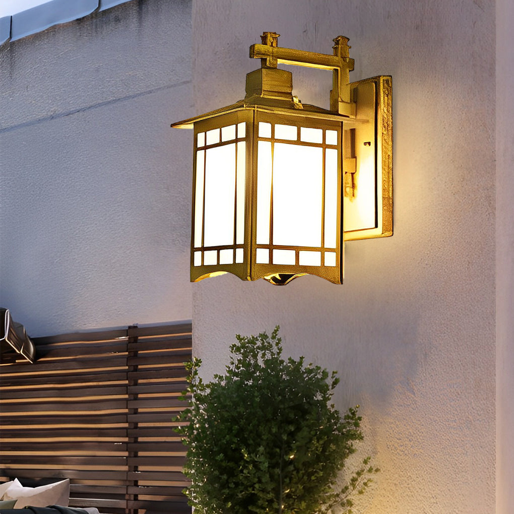Retro Waterproof LED Vintage Solar Wall Lamp with Remote Wall Sconce Lighting - Lumpaz