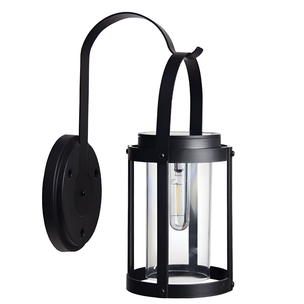 Portable Lantern Shaped LED Waterproof Modern Solar Plug in Wall Sconce Lighting - Lumpaz