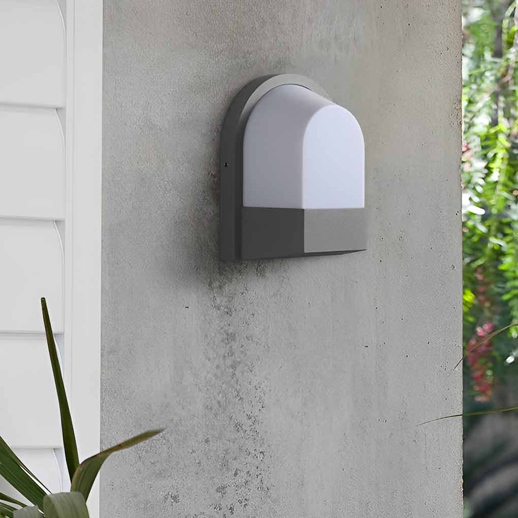 Minimalist Waterproof LED Dark Gray Modern Outdoor Wall Lamp Exterior Lights - Lumpaz