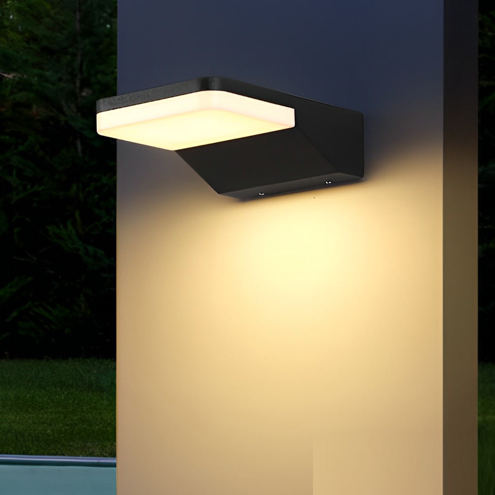 Rectangular Creative LED Waterproof Black Modern Outdoor Wall Sconces Lighting - Lumpaz