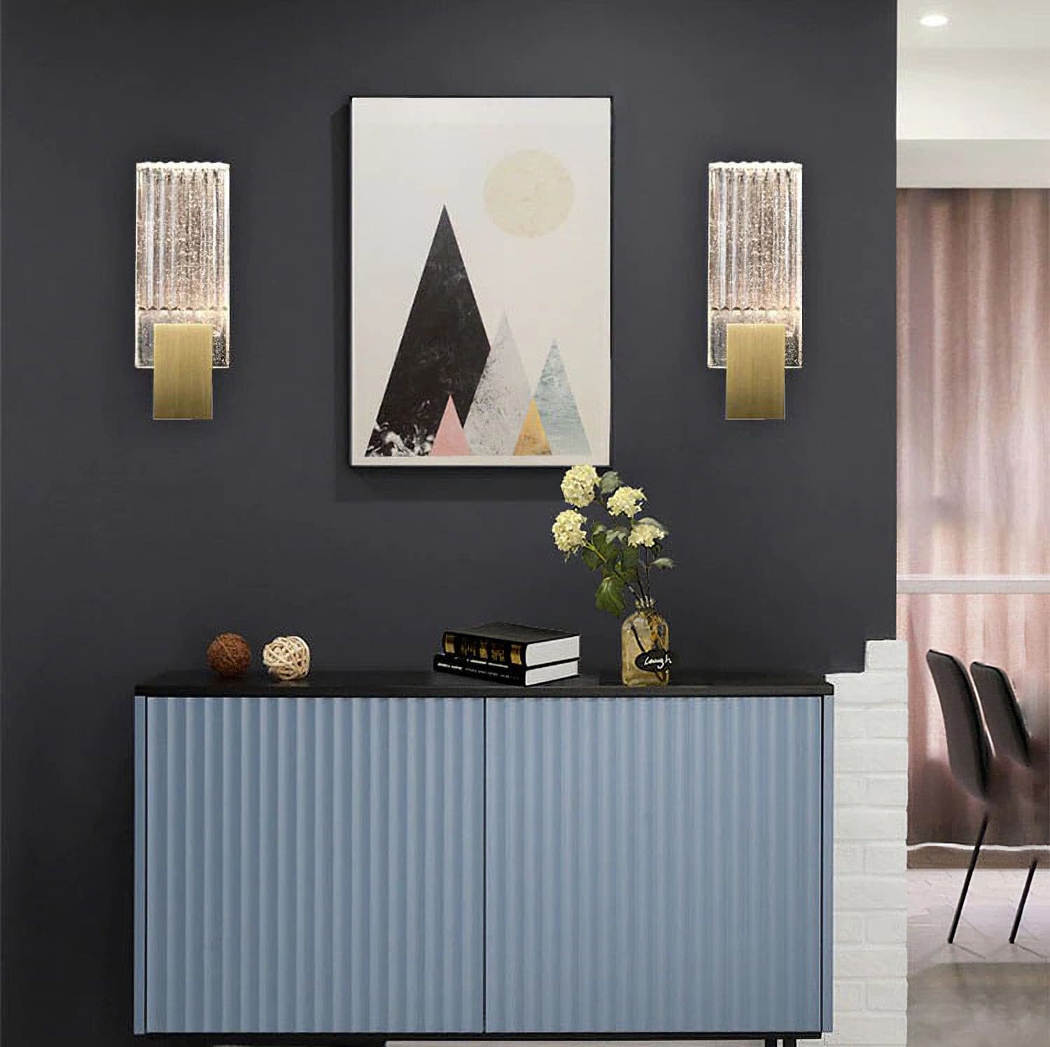 Pleated Crystal Wall Lamp - Lumpaz