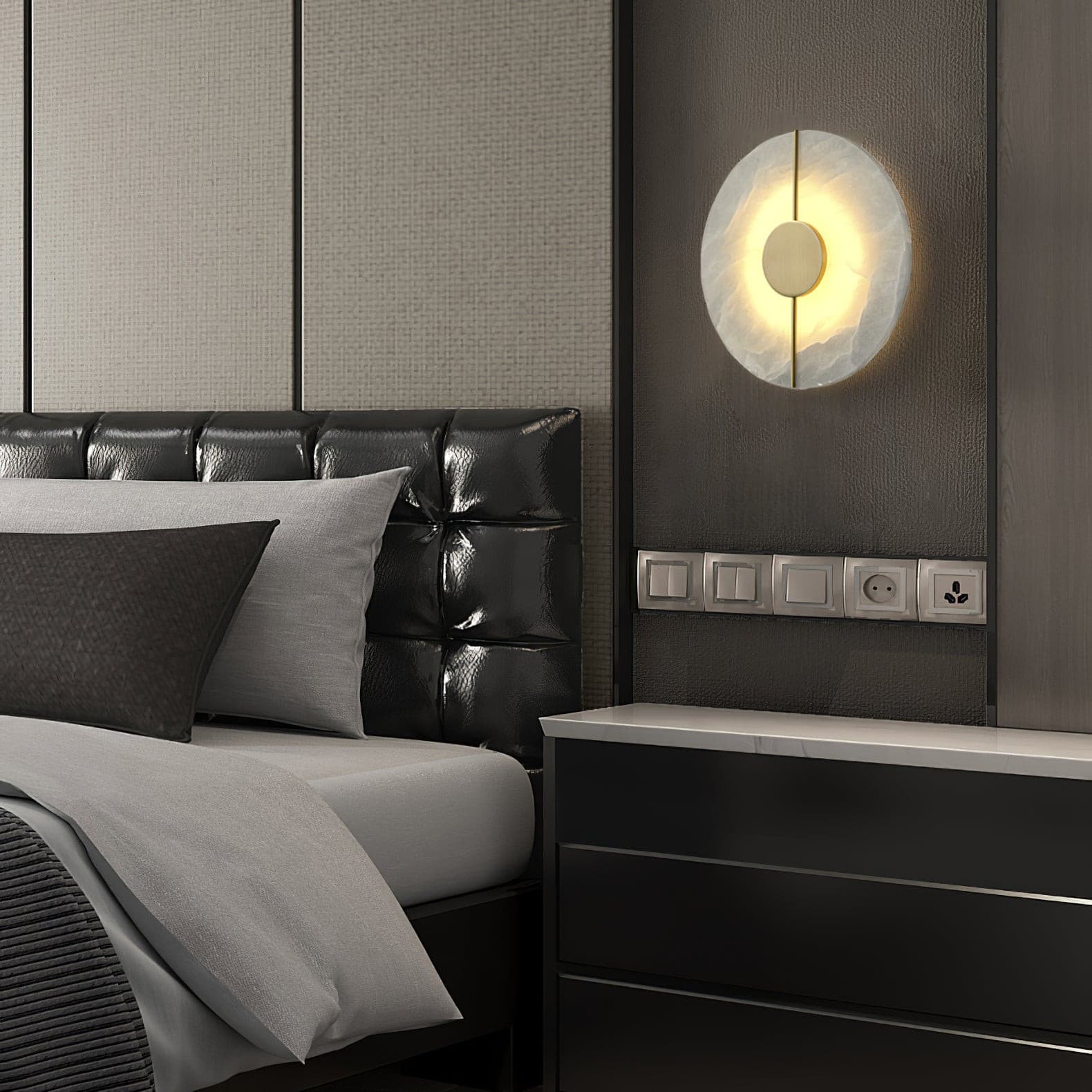 Artistic Alabaster Wall Lamp - Lumpaz